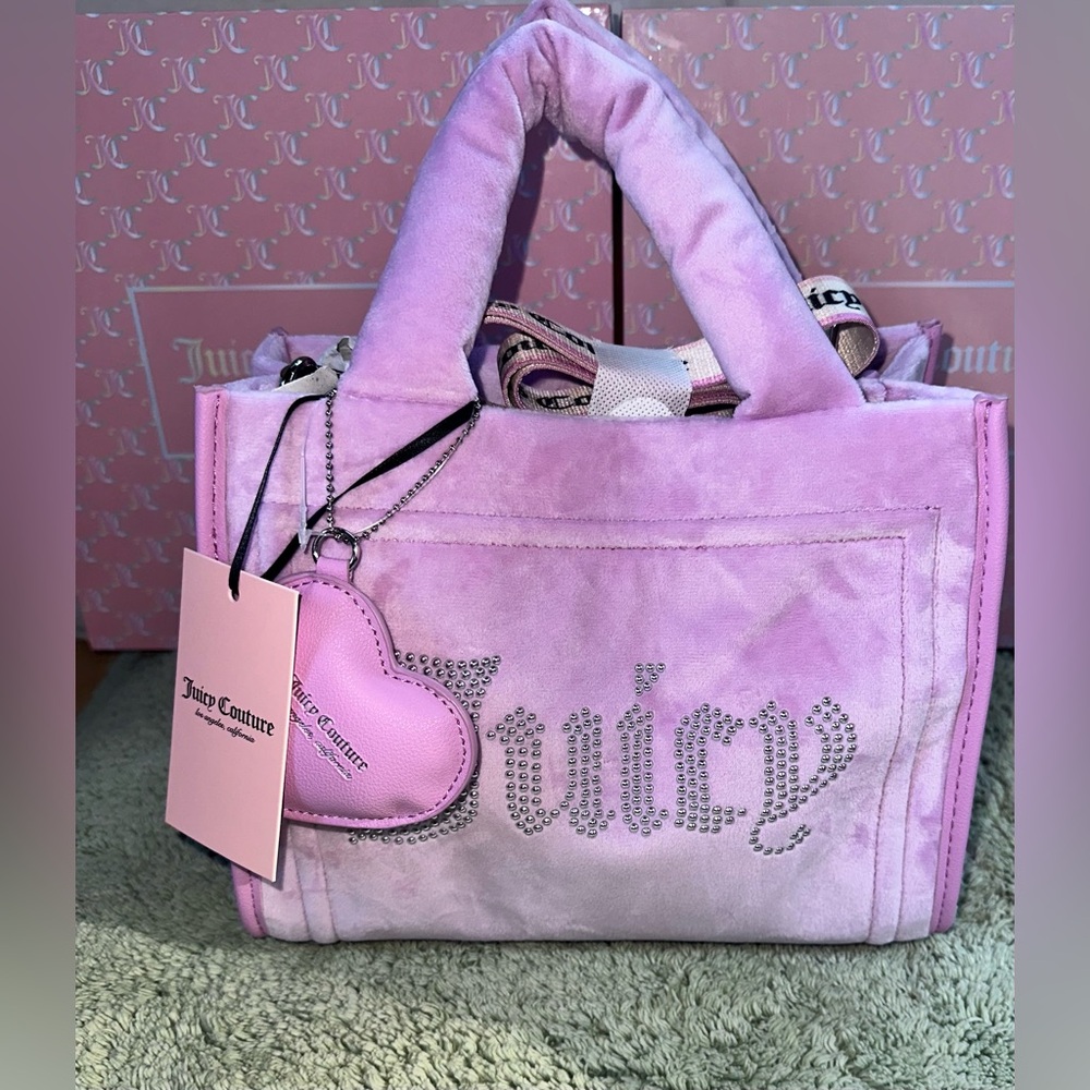 NWT Juicy Couture Extra Spender Mini Tote In Fondant Pink